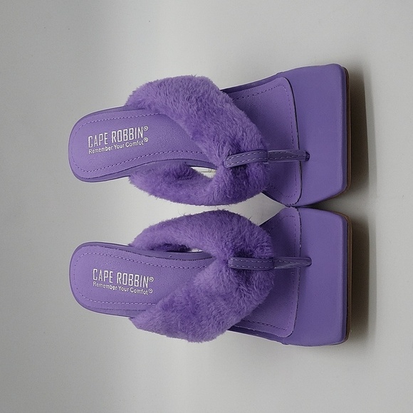 1098- Cape Robbin Vegan Women's Sandals Size 9 Purple Color NWT - Picture 4 of 12